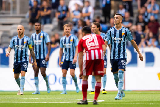 Haris Radetinac of Djurgården looks dejected
