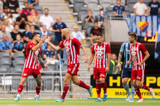 Players of Sepsi celebrate