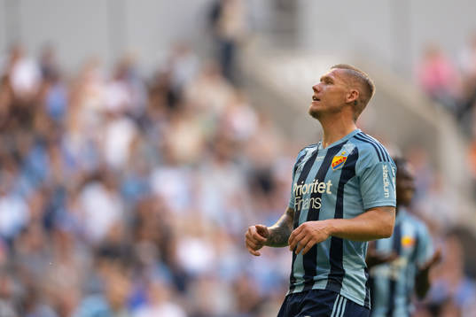 Victor Edvardsen of Djurgården looks dejected