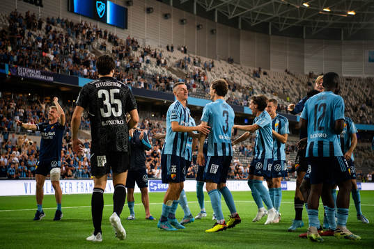 Players of Djurgården celebrate