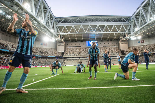 Players of Djurgården celebrate