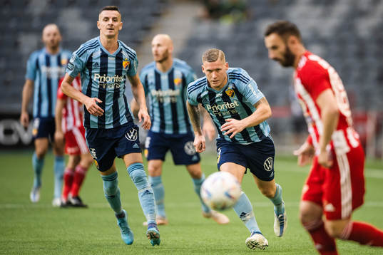 Haris Radetinac and Victor Edvardsen of Djurgården