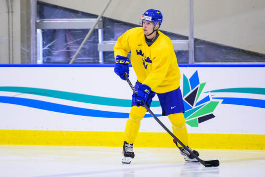 Anton Olsson of Sweden at a practice session
