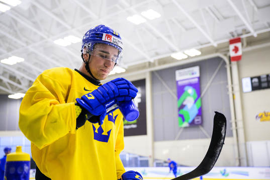 Daniel Torgersson of Sweden at a practice session