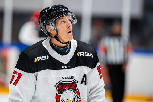Malmö Redhawks Emil Sylvegård deppar