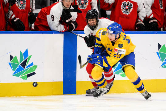 David Reinbacher of Austria and Isak Rosén of Sweden
