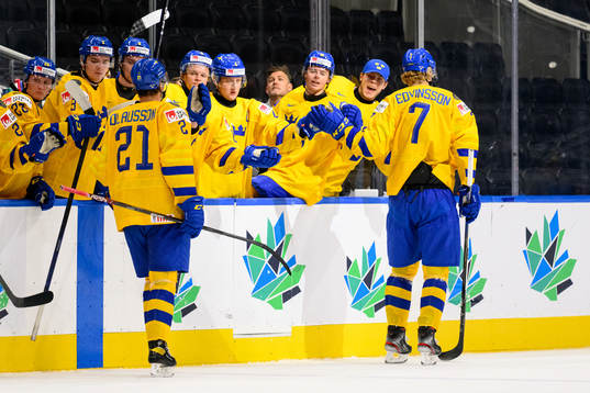 Simon Edvinsson of Sweden celebrates