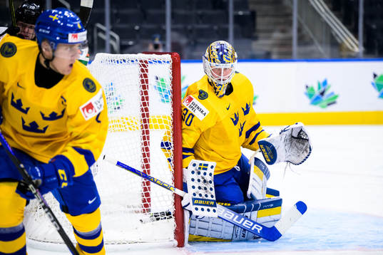 Goaltender Calle Clang of Sweden