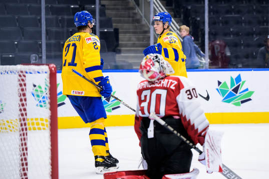 Oskar Olausson and Theodor Niederbach celebrate