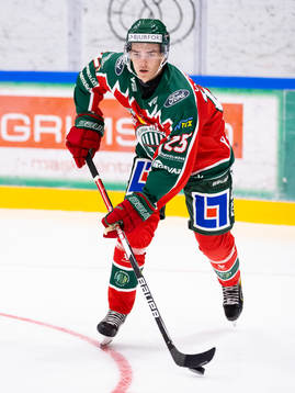 Frölundas Pontus Johansson innan ishockeymatchen i