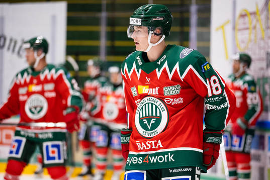 Frölundas Lucas Nordsäter innan ishockeymatchen i