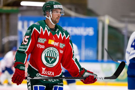 Frölundas Anders Grönlund innan ishockeymatchen i