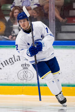 Leksands Marcus Karlberg innan ishockeymatchen i Strömstad
