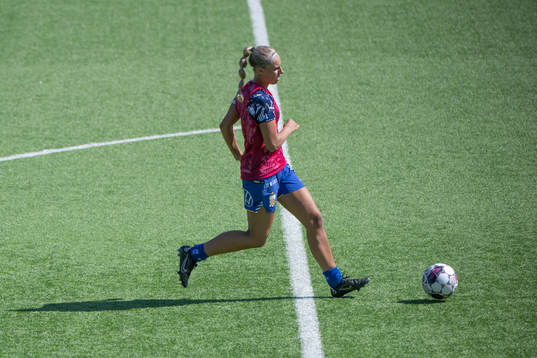 IFK Göteborgs Filippa Hopkins innan fotbollsmatchen i