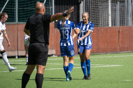 IFK Göteborgs Isabella Veiszhaupt och Filippa Hopkins