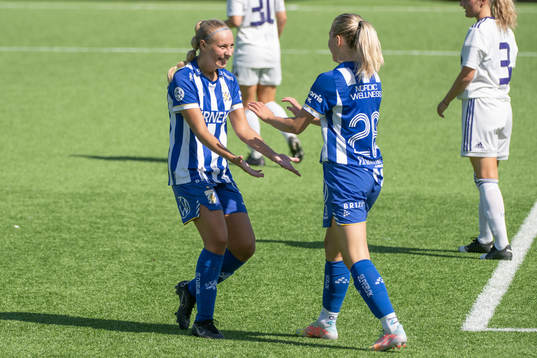 IFK Göteborgs Filippa Hopkins och Ebba Fjordskär jublar