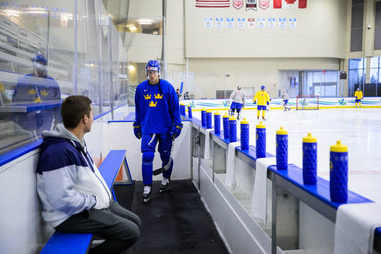 Simon Edvinsson of Sweden at a practice session