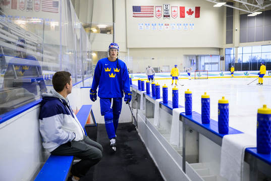 Simon Edvinsson of Sweden at a practice session