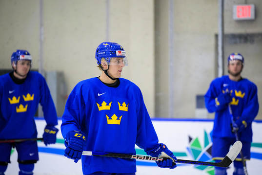 Emil Andrae of Sweden at a practice session