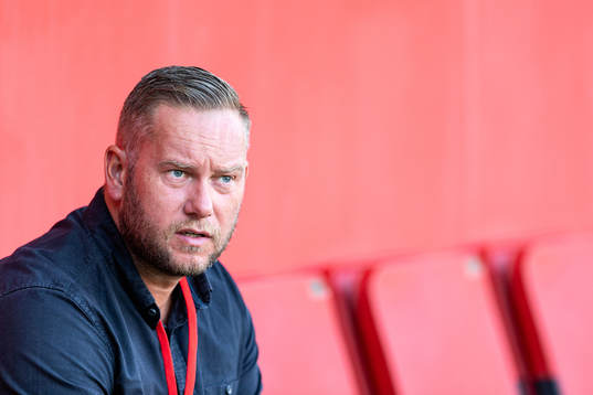 Helsingborgs klubbdirektör Joel Sandborg före