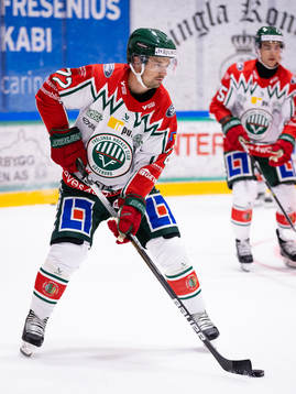 Frölundas Patrik Carlsson innan ishockeymatchen i