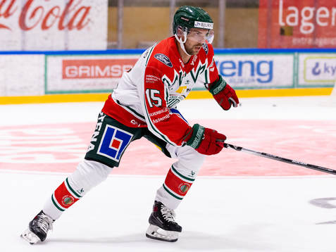 Frölundas Anders Grönlund innan ishockeymatchen i