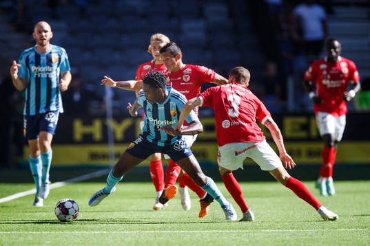 Djurgårdens Joel Asoro och Kalmars Romario Pereira Sipiao