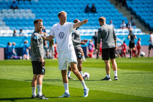 Malmö FFs Fystränare Mark Read och Ola Toivonen
