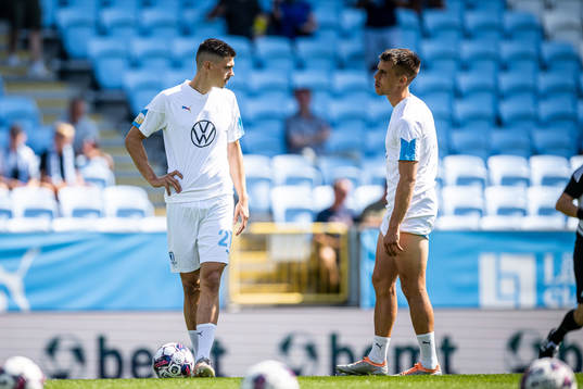 Malmö FFs Dennis Hadzikadunic och Jonas Knudsen