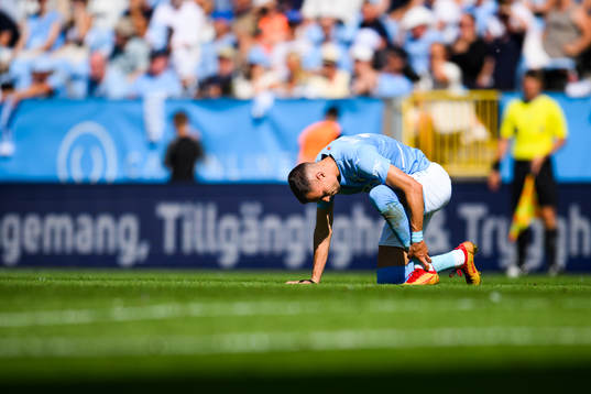 Malmö FFs Veljko Birmancevic har ont