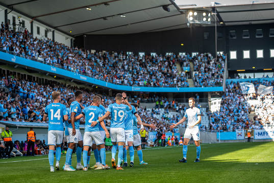 Malmö FFs spelare jublar