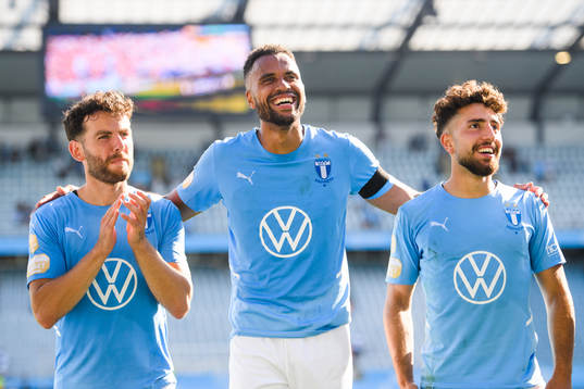 Malmö FFs Erdal Rakip, Isaac Kiese Thelin och Moustafa