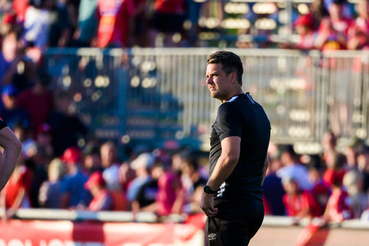 Degerfors tränare Andreas Holmberg deppar