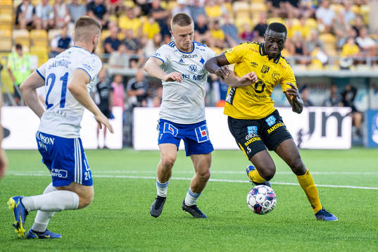 IFK Norrköpings Jacob Ortmark och Elfsborgs Maudo Lamine