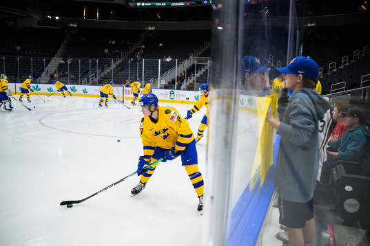 Theodor Niederbach of Sweden at warm-up