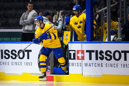 Albert Sjöberg and Daniel Torgersson of Sweden enter the