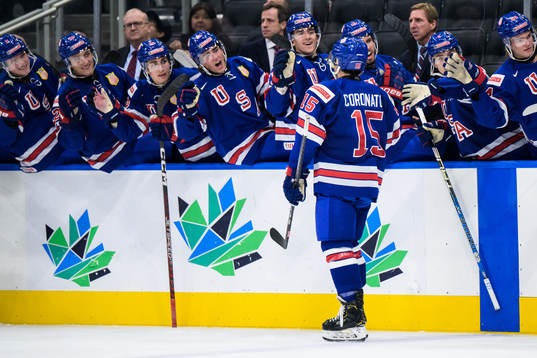 Matthew Coronato of USA celebrate his 2-0 goal with