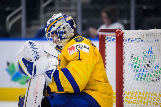 Goaltender Jesper Wallstedt of Sweden