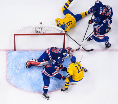 Fabian Lysell and Daniel Ljungman of Sweden challenge Jack