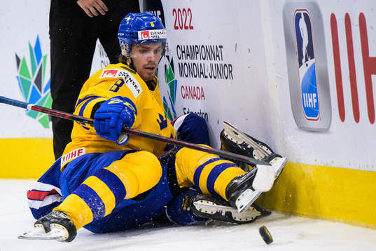 Leo Lööf of Sweden sits