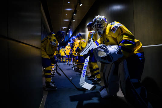 Goaltender Jesper Wallstedt of Sweden
