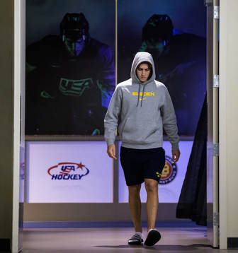 Daniel Ljungman of Sweden arrives to the arena for a