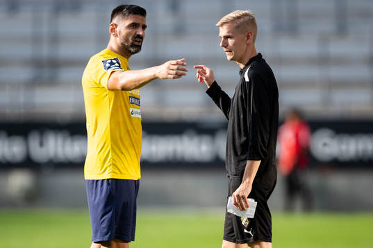 Ljungskiles Ilir Berisha och tränare Erik Lund