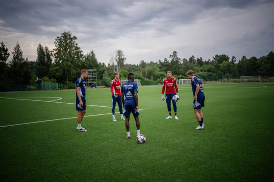 Djurgårdens Amadou Doumbouya, Jesper Löfgren, André