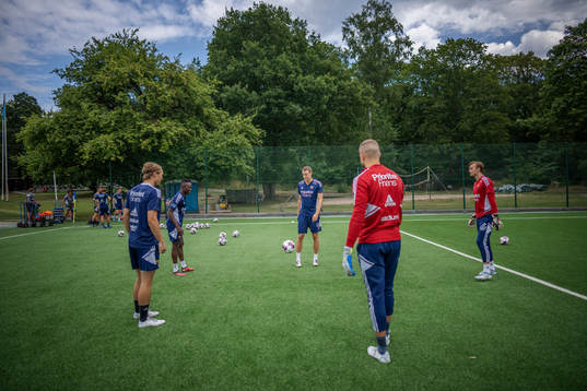 Djurgårdens Amadou Doumbouya, Jesper Löfgren, André