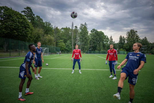 Djurgårdens Amadou Doumbouya, Jesper Löfgren, André