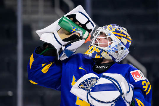 Goaltender Calle Clang of Sweden