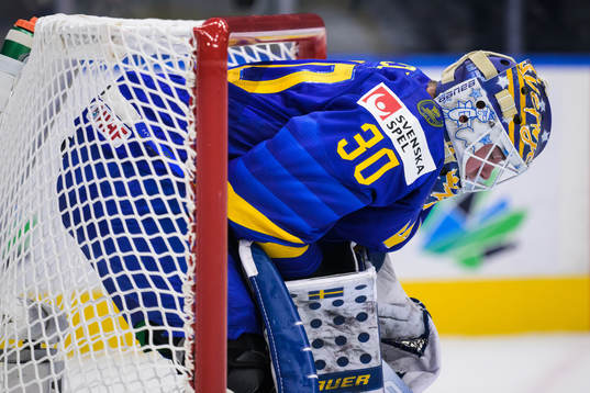 Goaltender Calle Clang of Sweden