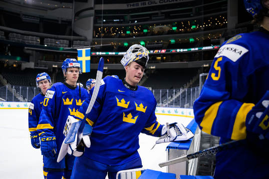 Goaltender Calle Clang of Sweden