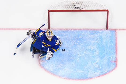 Goaltender Calle Clang of Sweden